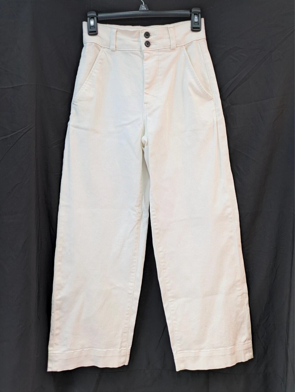 Everlane Ivory Organic Cotton High Waisted Pants